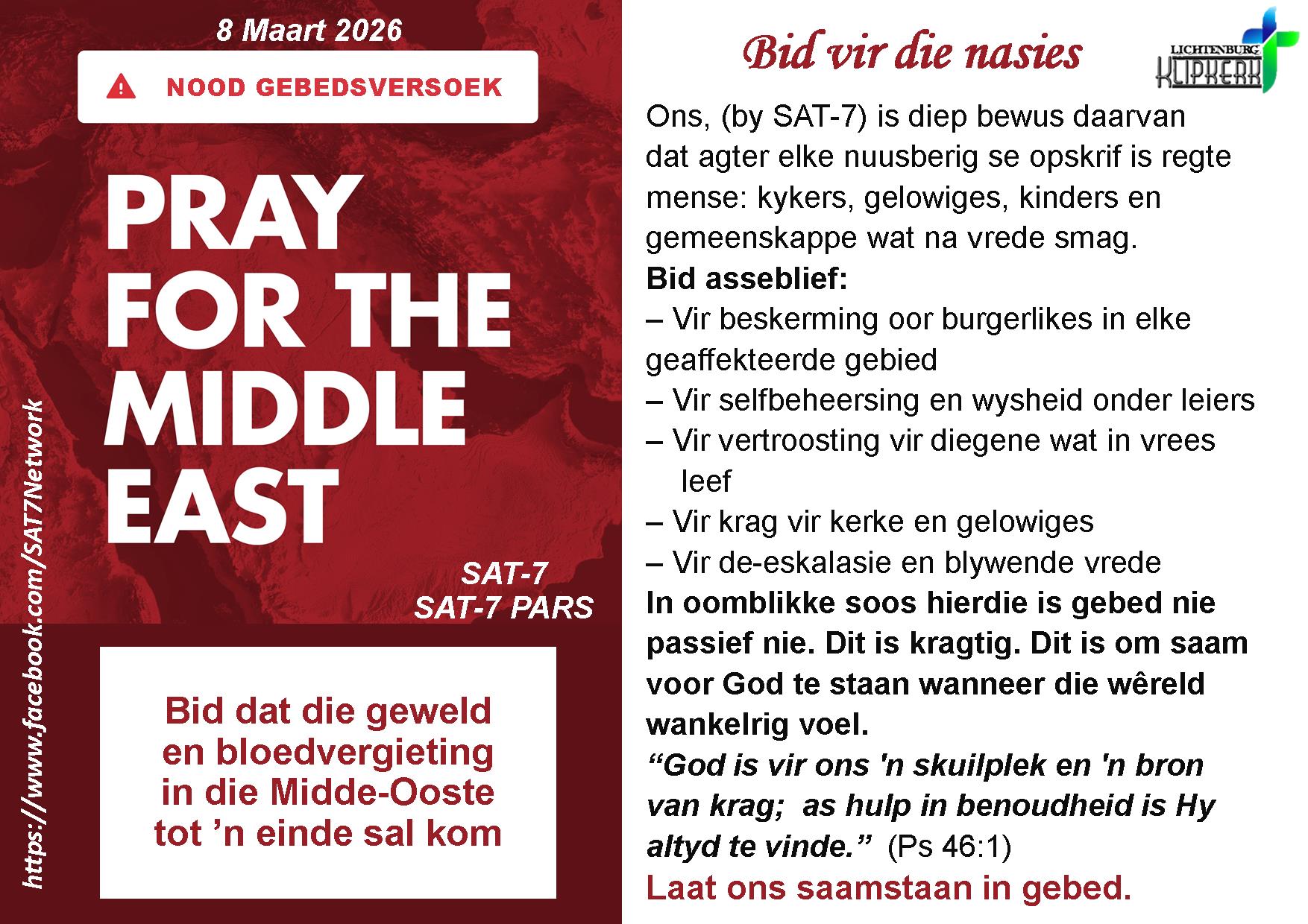 bid vir die nasies, Onbereiktes, klipkerk wereldfokus